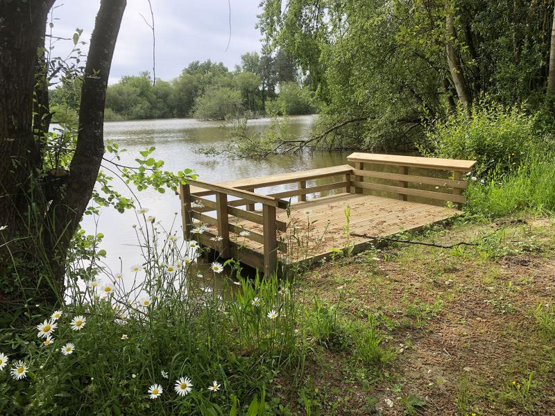 A pontoon for fishermen